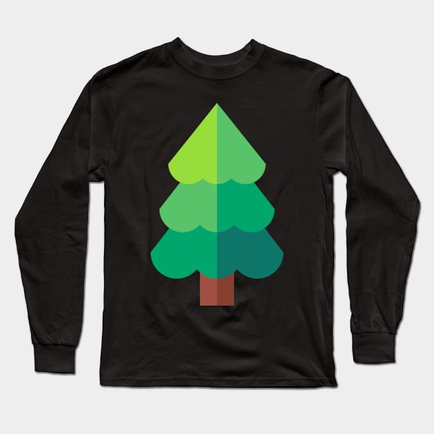 pine tree icon Long Sleeve T-Shirt by Lonneketk